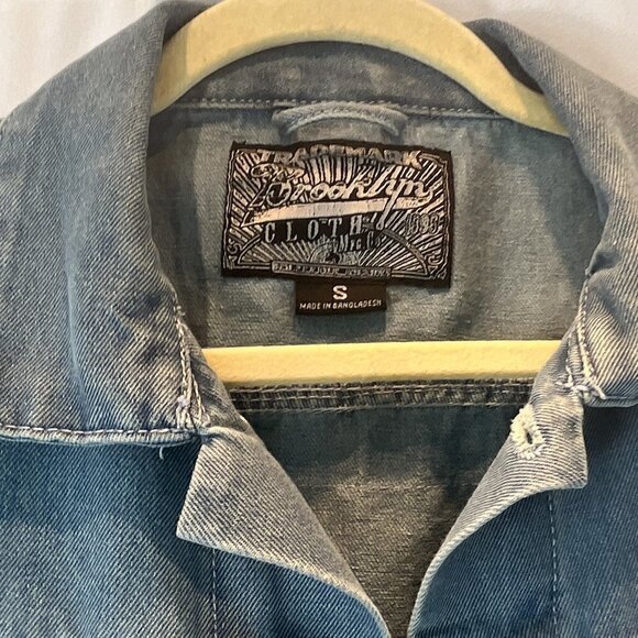 Brooklyn Cloth Graphic Print Streetwear Jean Jacket, Size: S - Picture 7 of 9